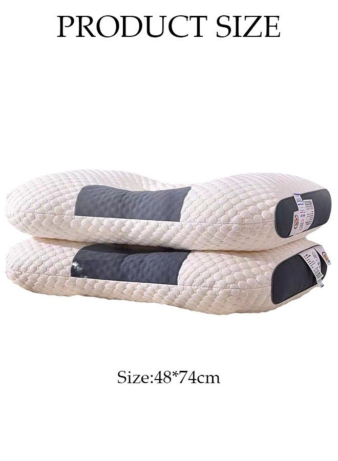 Super Comfort Ergonomic Pillow for Neck Head and Shoulder Pain Relief Contour Support Pillows for Bed Sleeping Orthopedic Cervical Spine Stretch Pillow for Side Back Stomach Sleeper