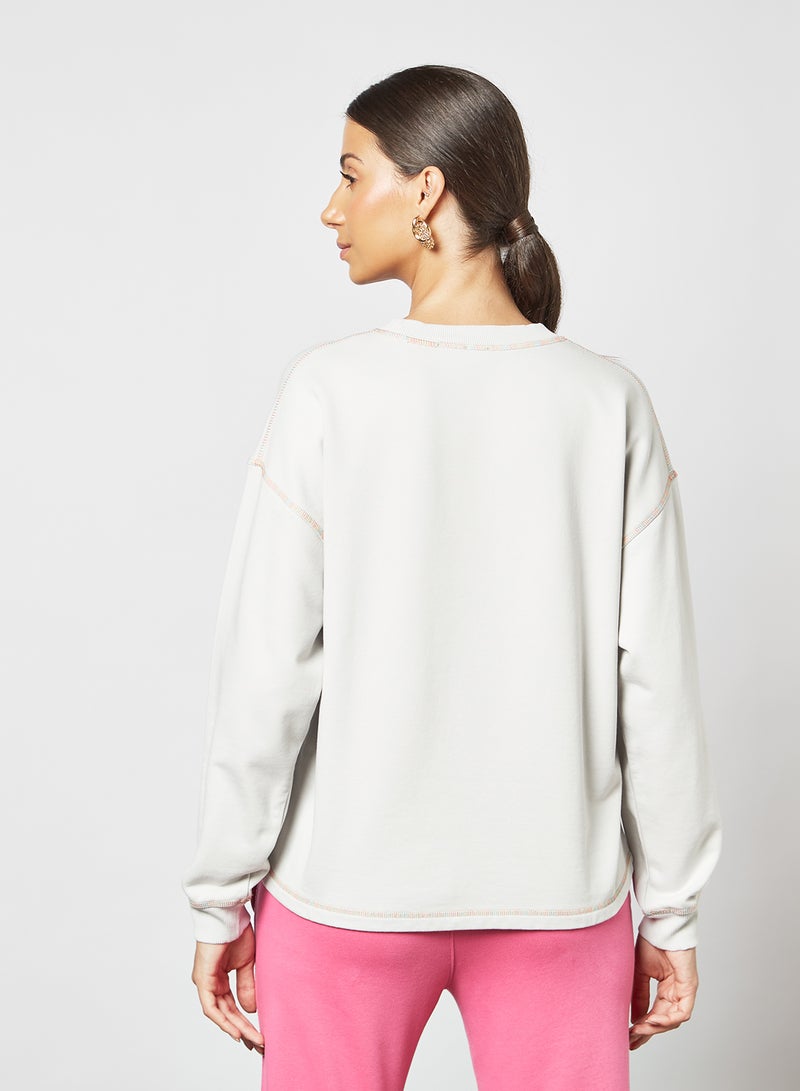 Graphic Front Sweatshirt White