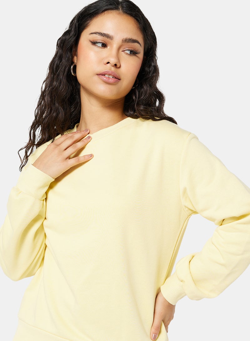 Basic Sweatshirt Yellow