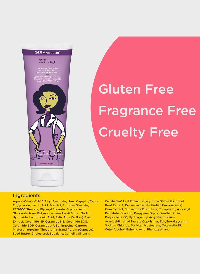 KP Moisturizing Lotion with 10% AHAs + PHAs for Rough, Bumpy Skin and Keratosis Pilaris 237 mL