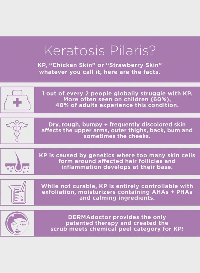 KP Duty Exfoliating Body Scrub for Dry, Rough Skin & Keratosis Pilaris with 10% AHAs + BHAs 237 mL