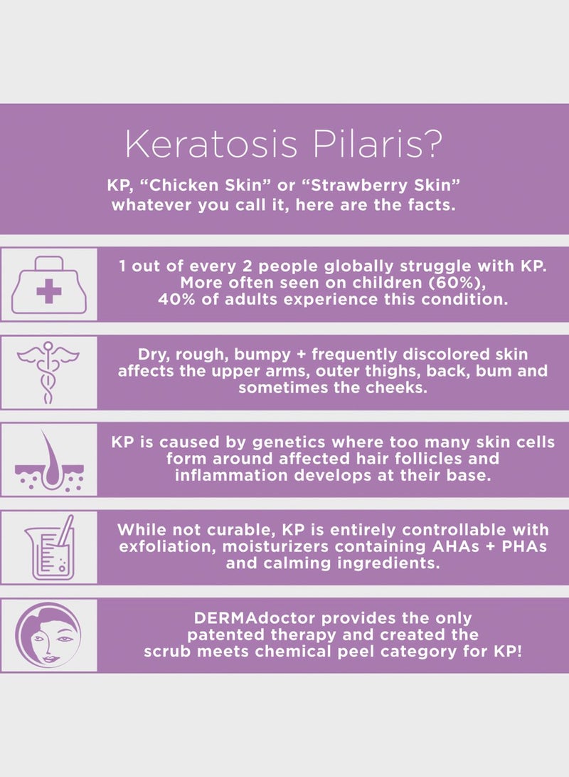 KP Duty Exfoliating Body Scrub for Dry, Rough Skin & Keratosis Pilaris with 10% AHAs + BHAs 237 mL