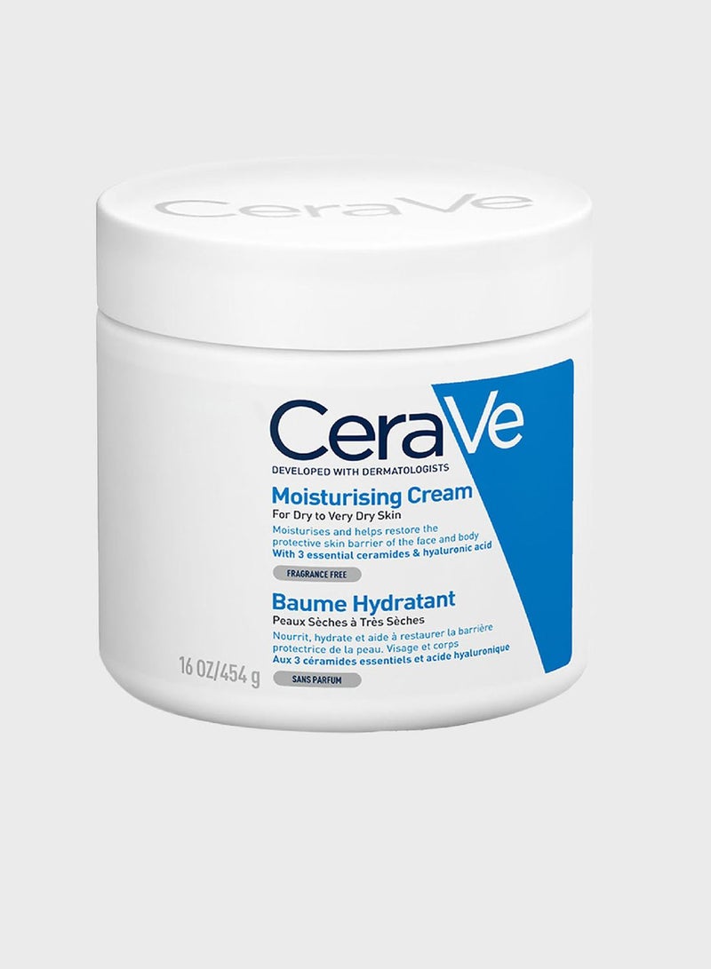 Cerave Moisturizing Cream for Dry Skin with Hyaluronic Acid 454G