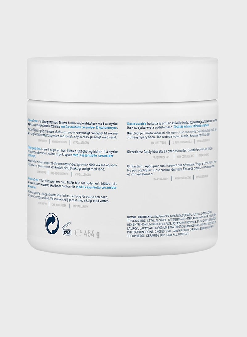 Cerave Moisturizing Cream for Dry Skin with Hyaluronic Acid 454G