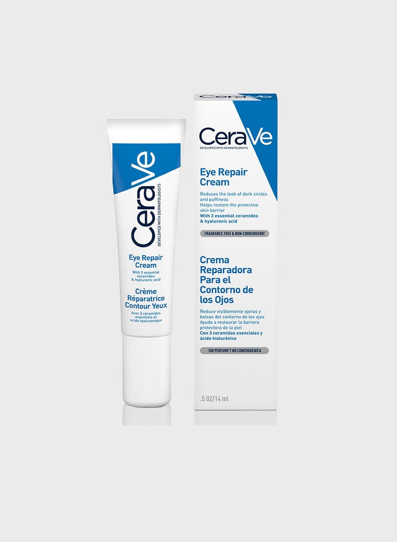 Cerave Eye Repair Cream for Dark Circles and Puffiness with Hyaluronic Acid 14Ml