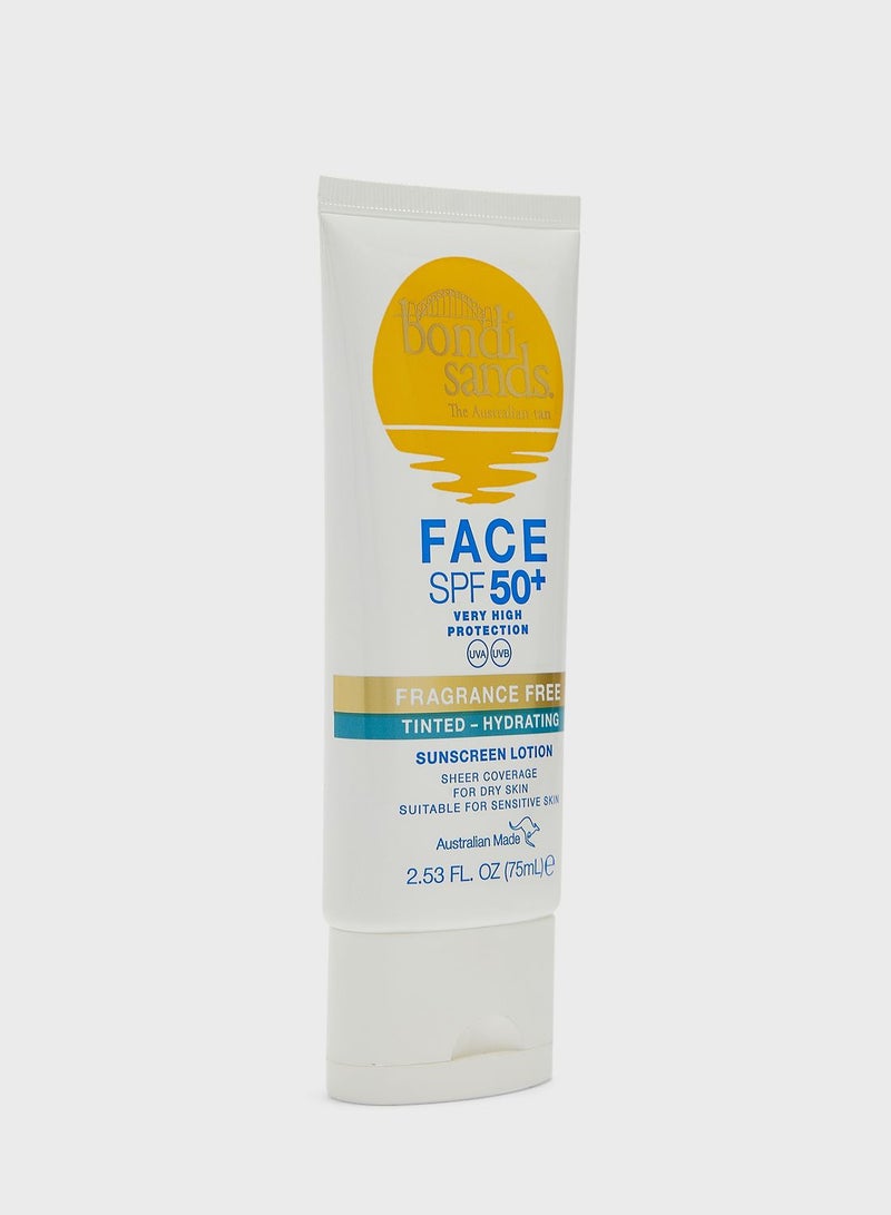 Bondi sands Face 50+ Fragrance Free Tinted-Hydrating - 75ML