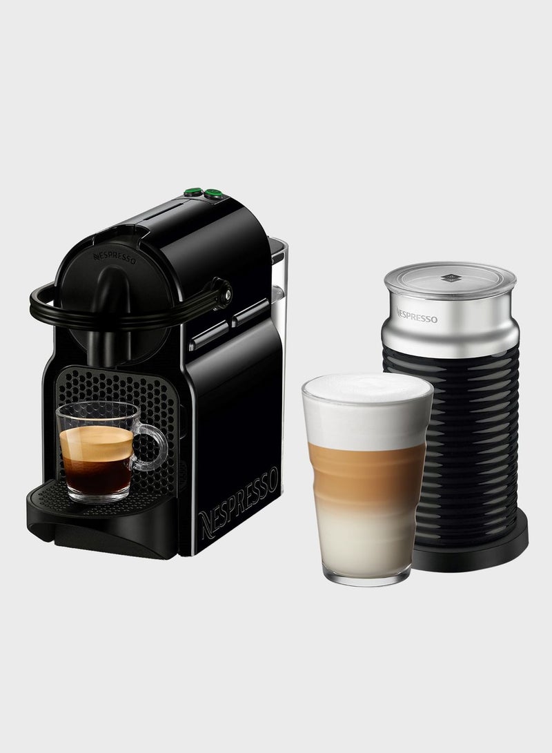 Inissia D40 Black Coffee Machine + Aerocino Bundle