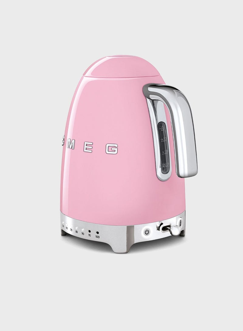 Pink 50'S Retro Style Temperature Control Kettle