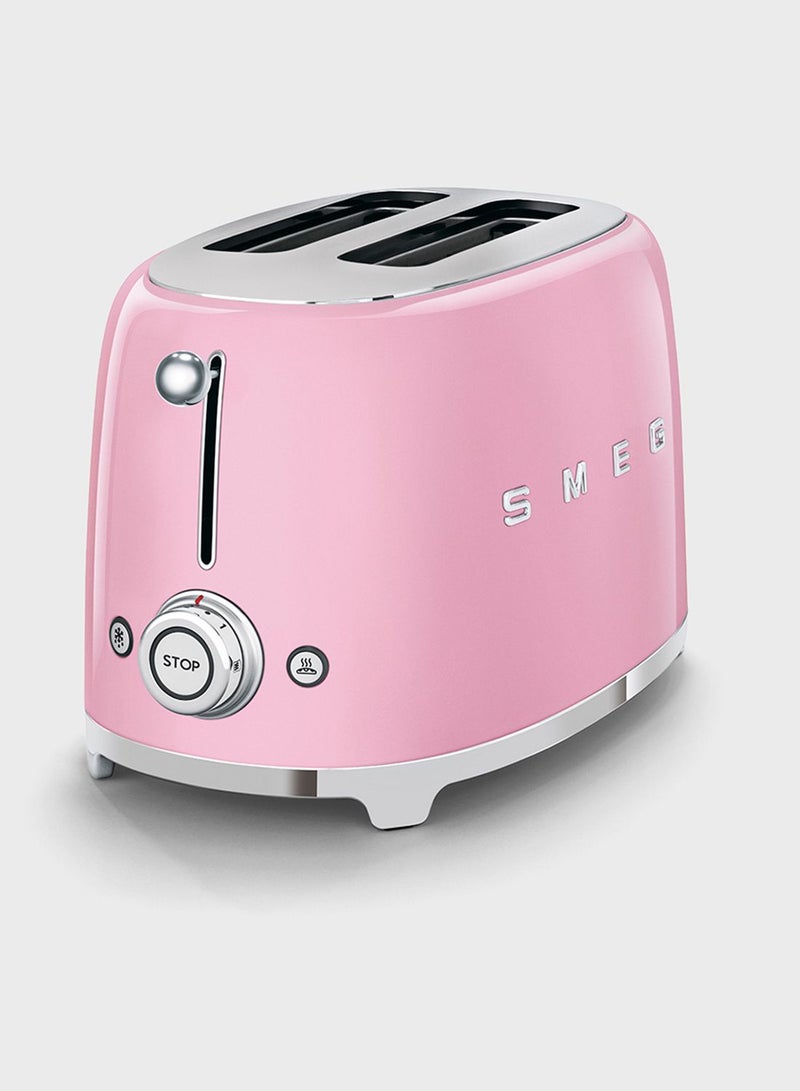 Pink 50'S Retro Style 2 Slice Toaster