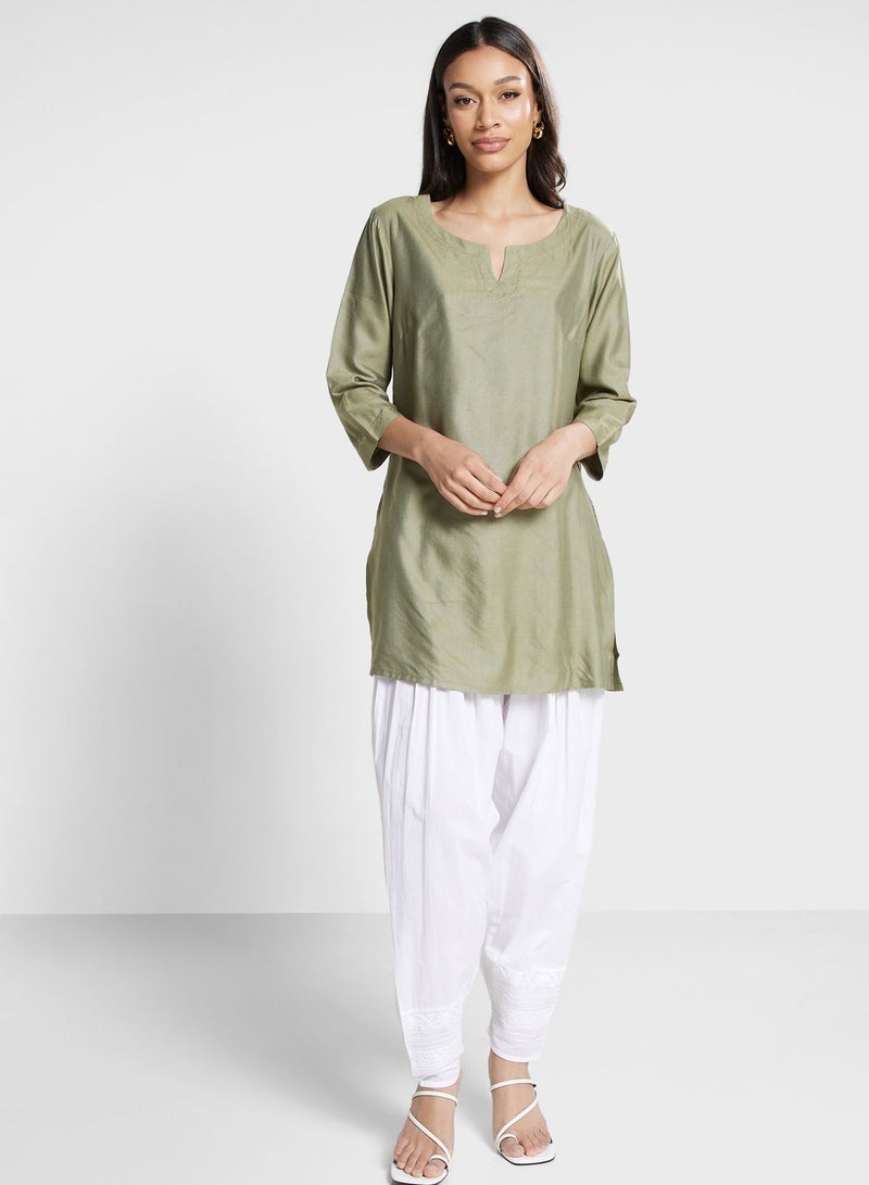 Silk V-Neck Tunic