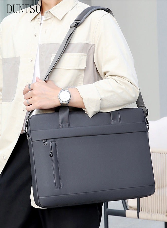 15.6 Inch Laptop Bag Lightweight Computer Bag Travel Business Handbag Briefcase Water Resistance Shoulder Messenger Bag CRossbody Bag for Men and Women Work Office