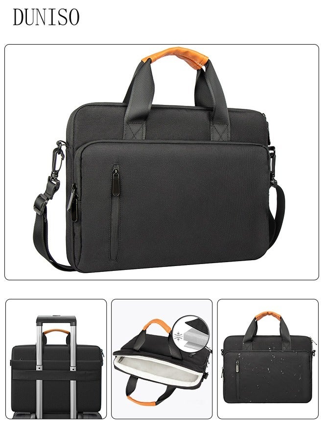 14 Inch Laptop Bag with Multi Compartment Lightweight Laptop Hand Bag Crossbody Bag Travel Business Briefcase Water-Resistant Dust-proof Shoulder Messenger Bag for Men and Women Work Office