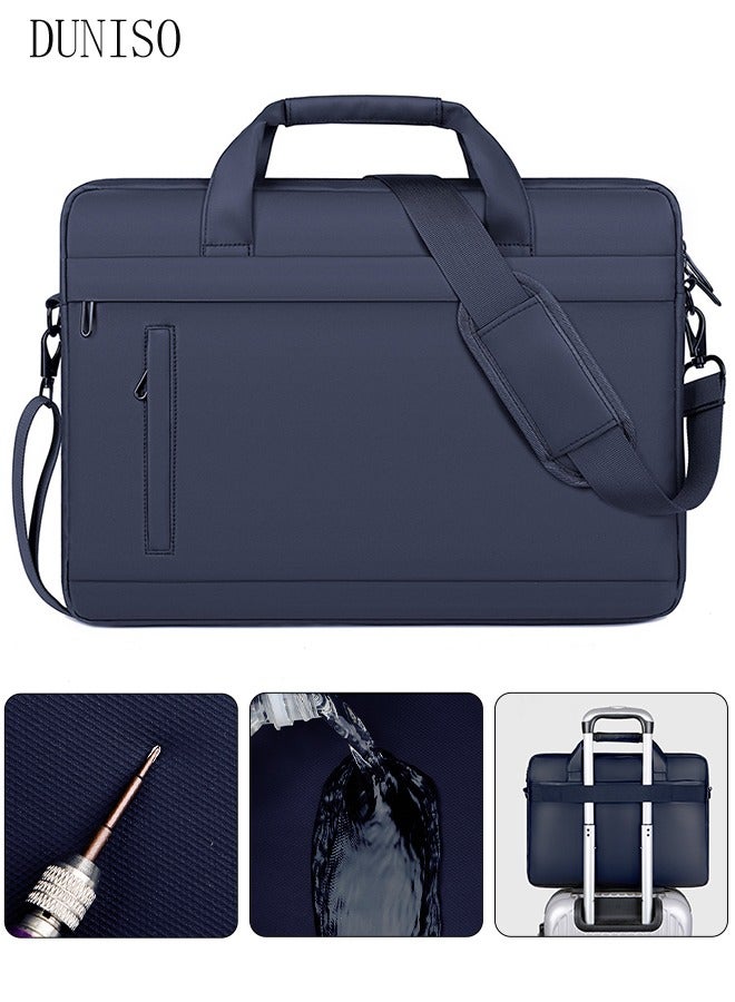 15.6 Inch Laptop Bag Lightweight Computer Bag Travel Business Handbag Briefcase Water Resistance Shoulder Messenger Bag CRossbody Bag for Men and Women Work Office