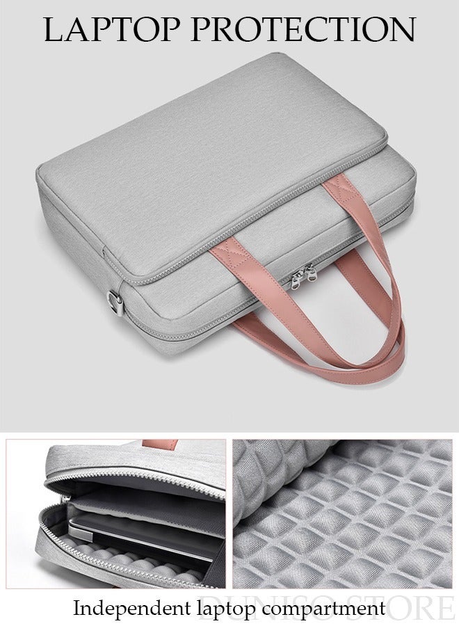 14 Inch Laptop Bag Lightweight Computer Bag Travel Business Briefcase Water Resistance Shoulder Messenger Bag Crossbody Bag for Men and Women Work Office