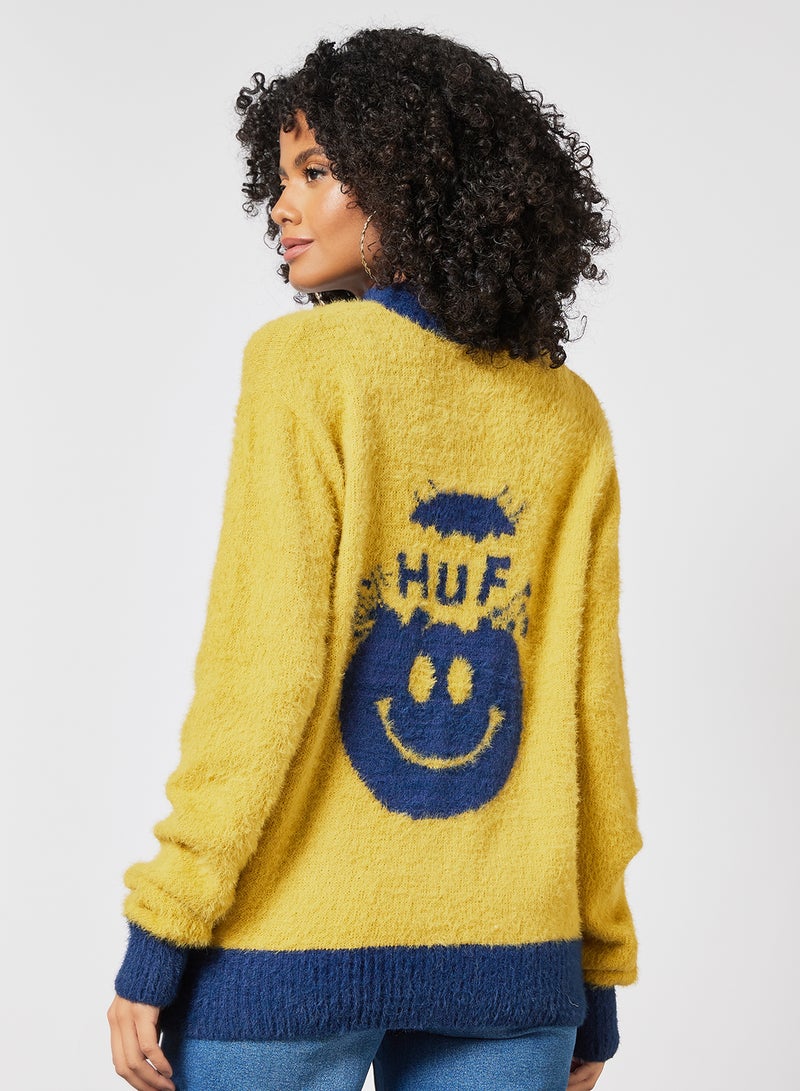 Disorder Jacquard Knit Sweater Yellow