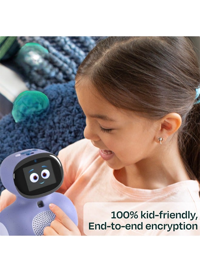 Mini With 30 Day Max: AI-Enhanced Intelligent Robot For Children Interactive Bot Equipped With Coding, A Wide Array Of Games Ideal Gift for Boys And Girls Of Ages 5-12 - Purple
