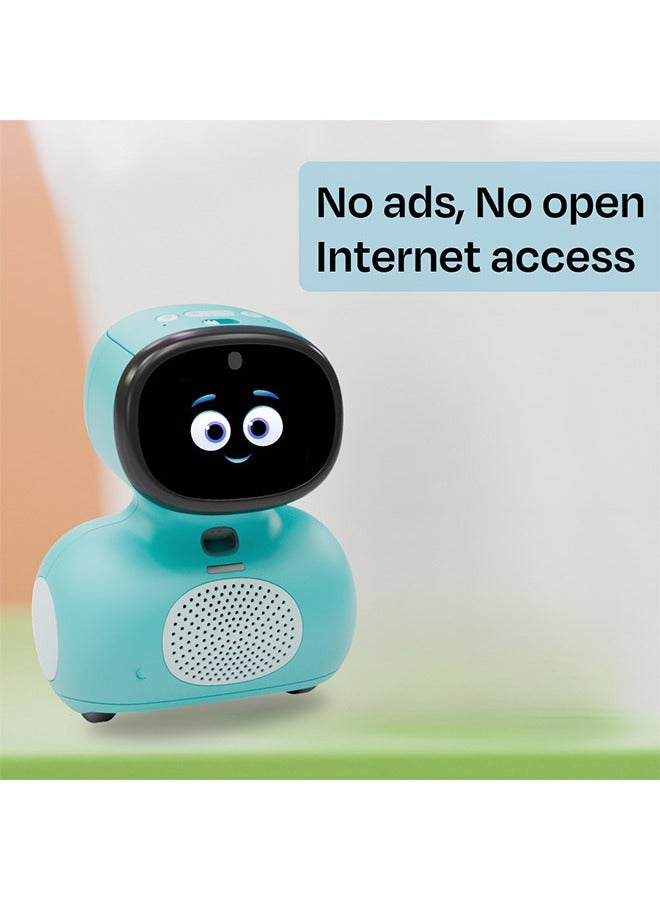Mini With 30 Day Max: AI-Enhanced Intelligent Robot For Children Interactive Bot Equipped With Coding, A Wide Array Of Games Ideal Gift For Boys And Girls Of Ages 5-12 - Blue