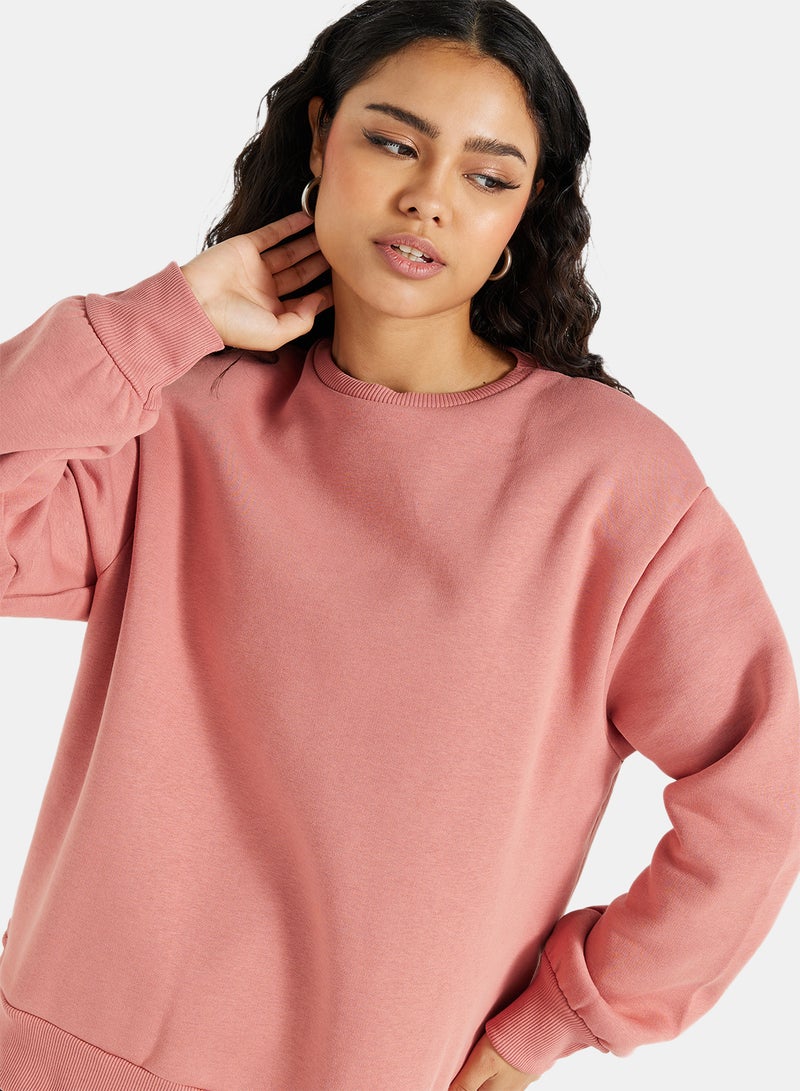 Long Sleeve Sweatshirt Dusty Pink