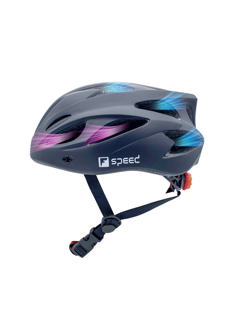FSPEED Specialized Bike Helmet with 3 Different Lighting Modes LED Rear Light and Detachable Sun Visor CE Certificated Mountain Bike Helmet Men Women and Children for Unisex-Adult Cycling Helmet