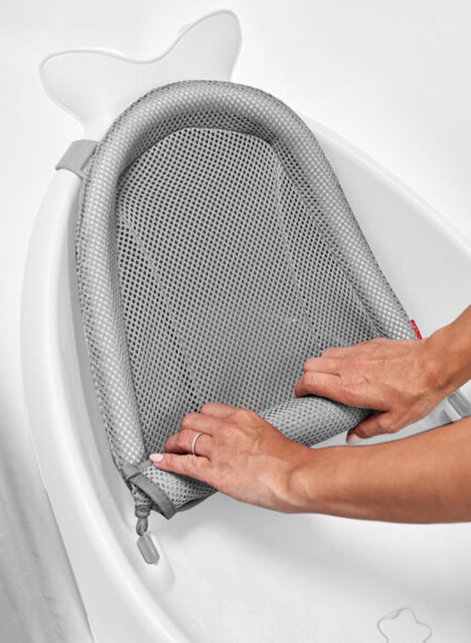 Bath Tubmoby Smart Sling 3 - Stage Tub, Pvc - Free, Phthalate - Free, Non Slip Bath Tub For New Born With Drain Plug, Birth To 11Kg - White Colour