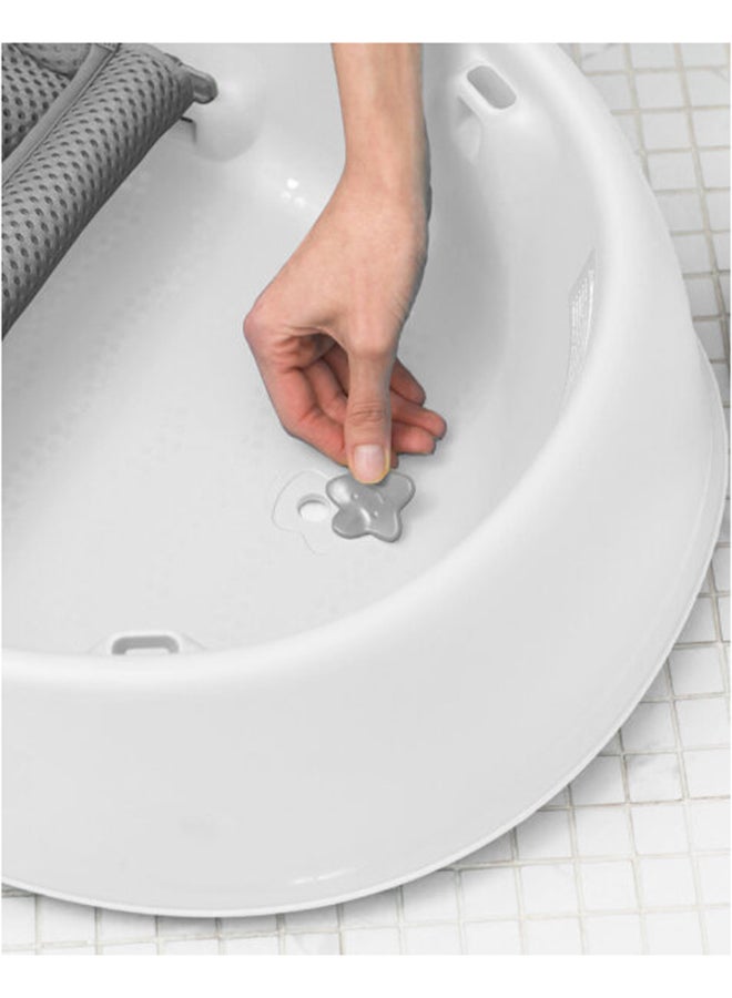 Bath Tubmoby Smart Sling 3 - Stage Tub, Pvc - Free, Phthalate - Free, Non Slip Bath Tub For New Born With Drain Plug, Birth To 11Kg - White Colour