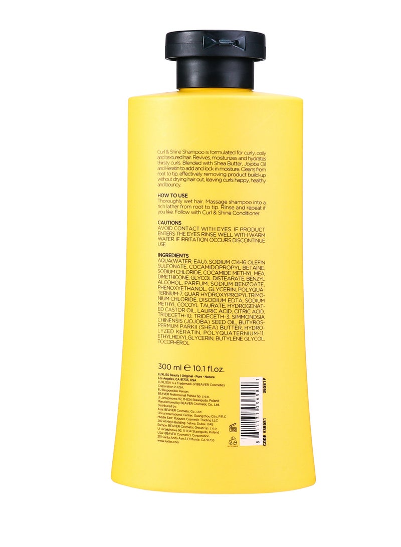 Curl & Shine For Curly, Coily And Textured Hair Shampoo 300Ml