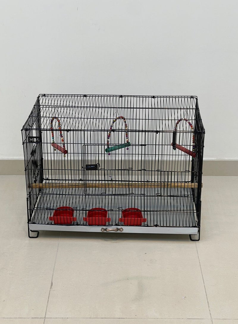 MBS Bird Cage  Spacious and Functional Retreat with Dual Breeding Box Option  45.72 x 76.2 x 45.72 cm