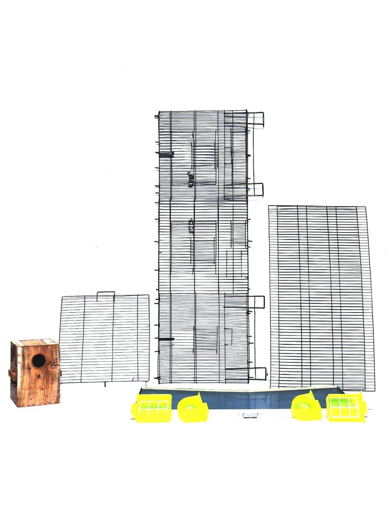 MBS Bird Cage  Spacious and Functional Retreat with Dual Breeding Box Option  45.72 x 76.2 x 45.72 cm