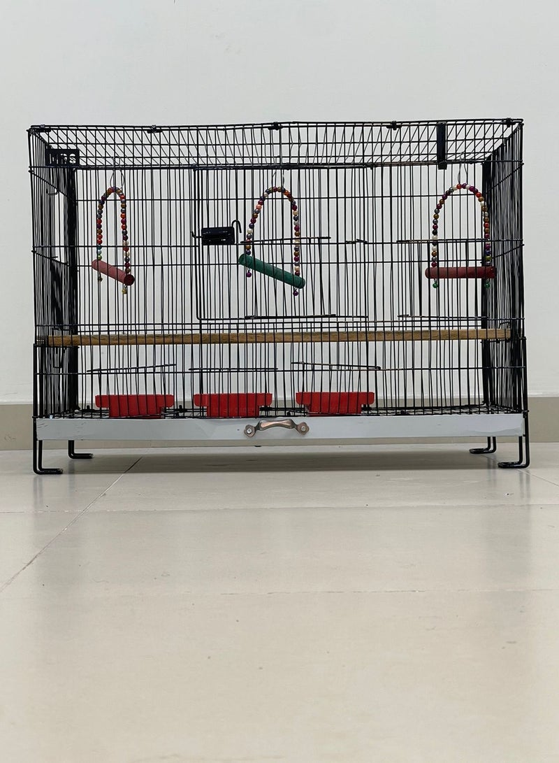 MBS Bird Cage  Spacious and Functional Retreat with Dual Breeding Box Option  45.72 x 76.2 x 45.72 cm