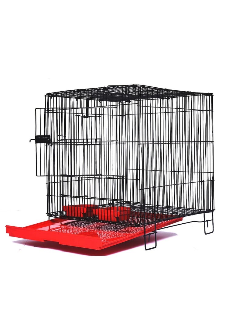 MBS Bird Cage Compact and Stylish Retreat for Birds with Breeding Box Option  45.72 x 45.72 x 45.72 cm