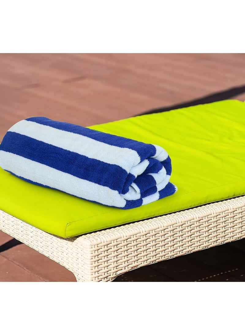 Comfy Blue & White Hotel Quality Beach Towel- Set of 2