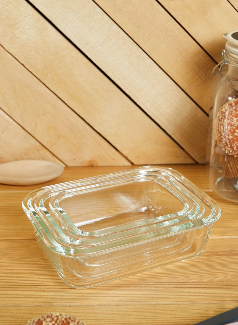 Freska Set of 3 Glass Storage Containers