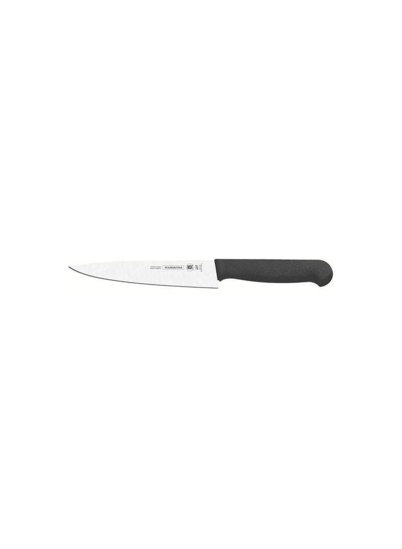 Professional 10 Inches Meat Knife with Stainless Steel Blade and Black Polypropylene Handle with Antimicrobial Protection