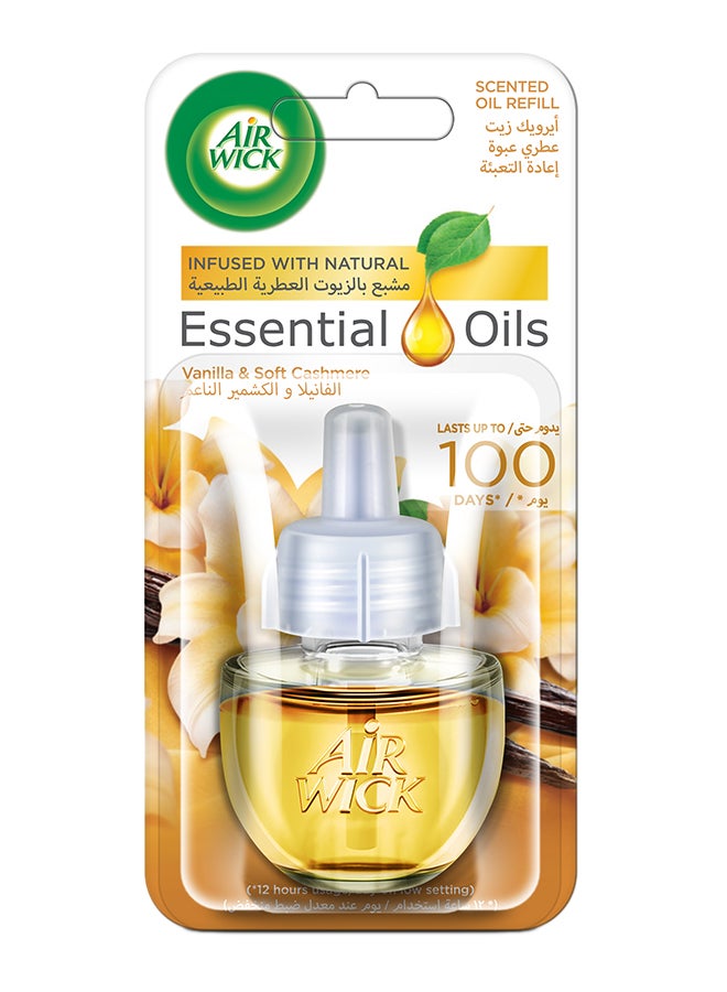 Freshener Essential Oil Diffuser Refill, Vanilla And Soft Cashmere Multicolour 19ml