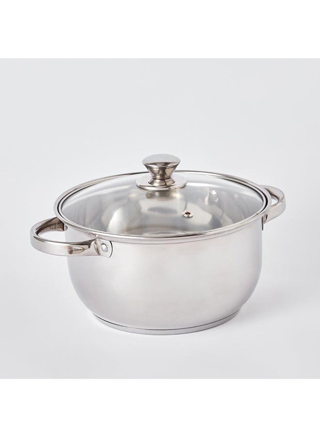 Stilo Stainless Steel Casserole with Lid 24 x 13.8 x 24 cm