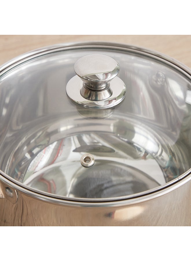 Stilo Stainless Steel Casserole with Lid 24 x 13.8 x 24 cm