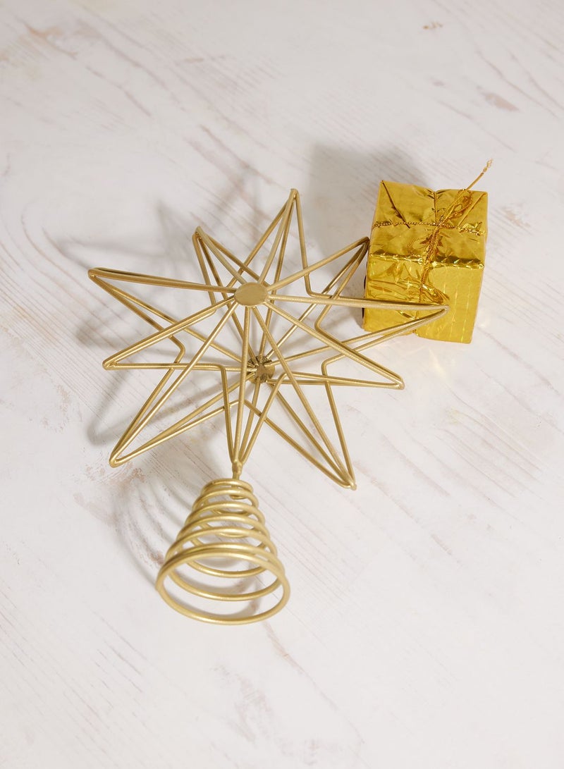 Tree Topper - Gold 3D Wire Star