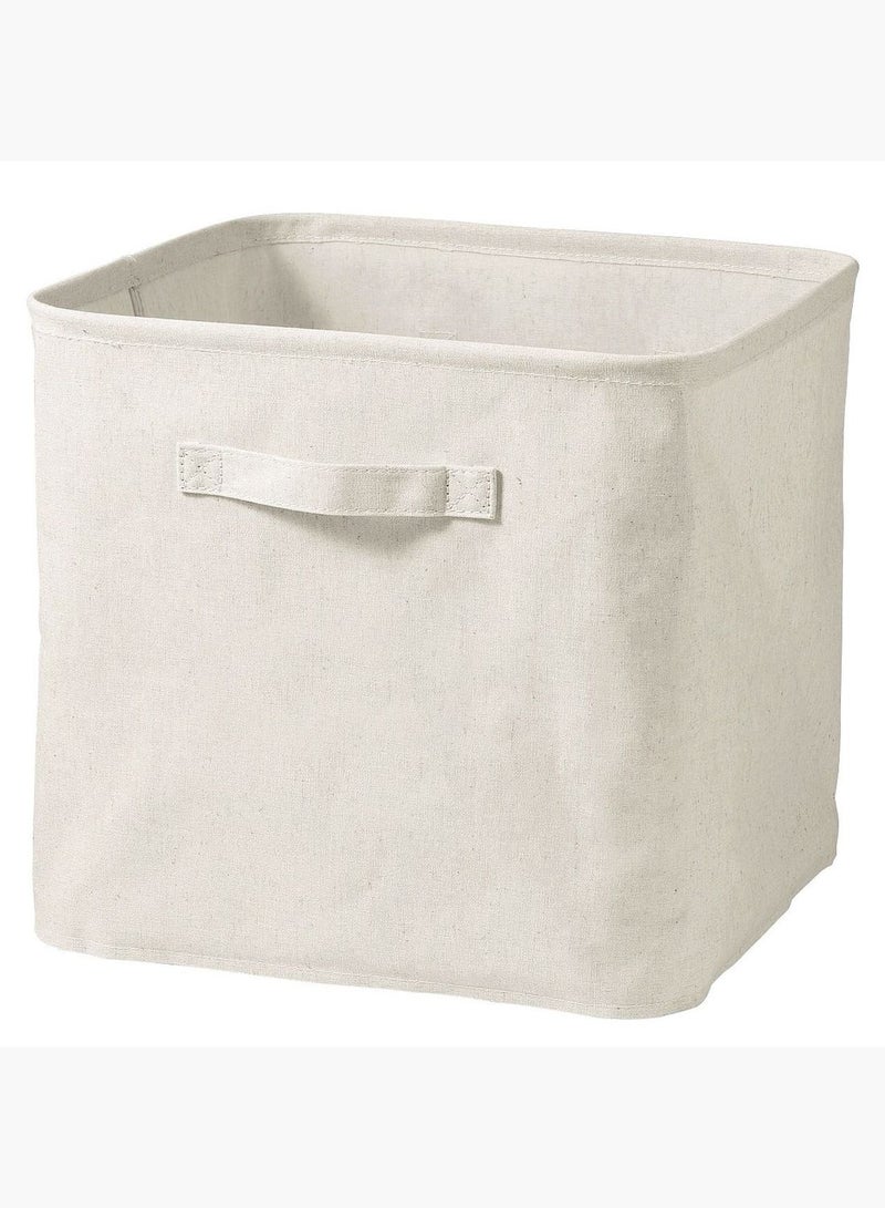 Polyester Linen Soft Box W 35 x D 35 x H 32 cm, L Off White
