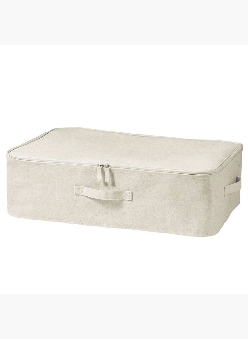 Polyester Linen Soft Box, Clothes Case, W 59 x D 39 x H 18 cm, L Off White