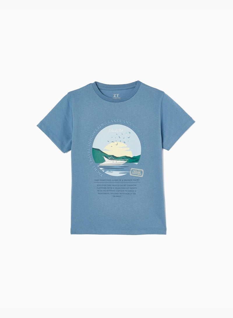 Zippy Cotton T-Shirt For Boys 'Island Club'