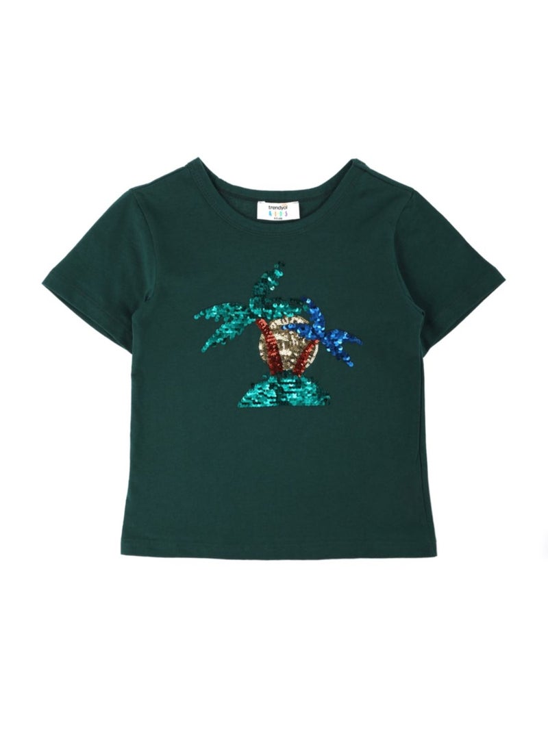 Kids Sequined Palm T-Shirt