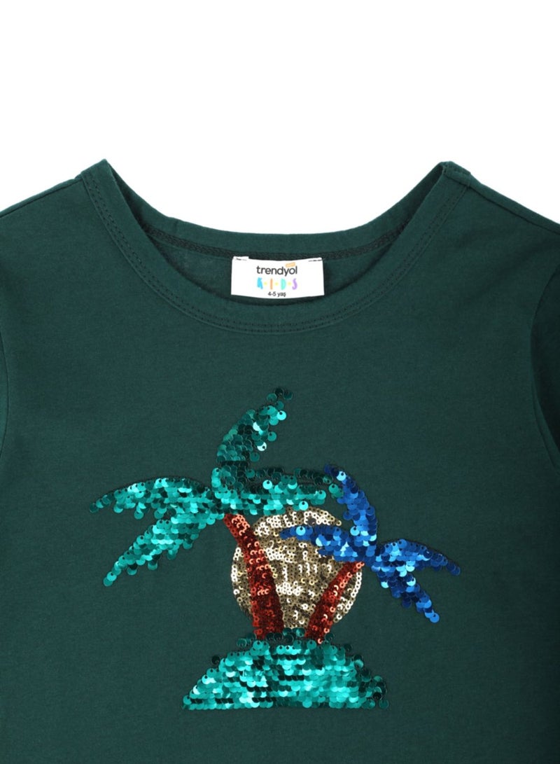 Kids Sequined Palm T-Shirt