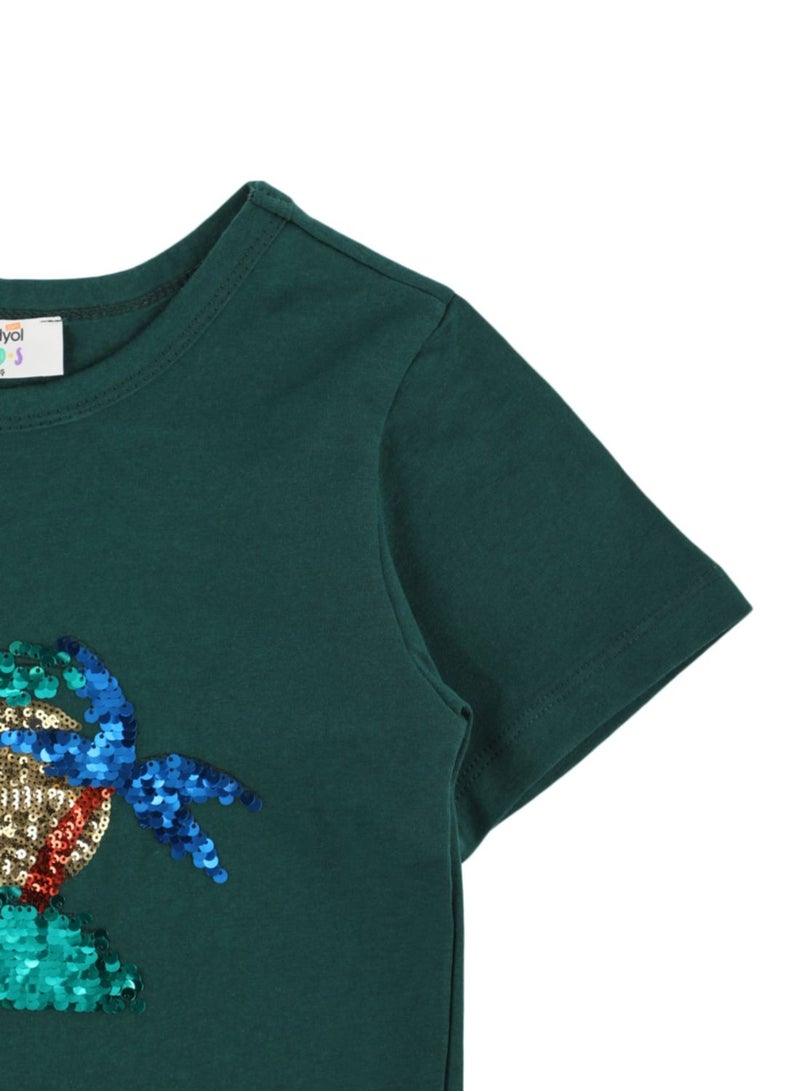 Kids Sequined Palm T-Shirt