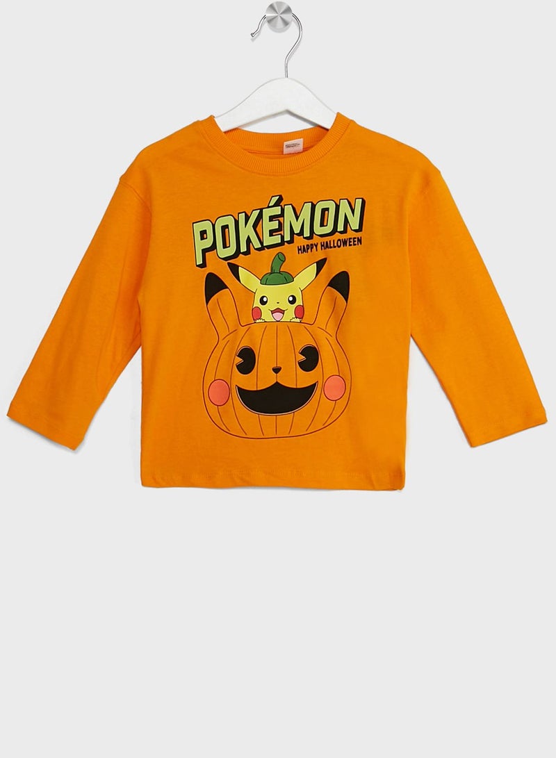 Kids Pokemon Print T-Shirt
