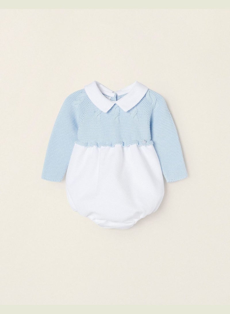 Zippy Plaid Dual Fabric Jumpsuit For Newborn Baby Boys
