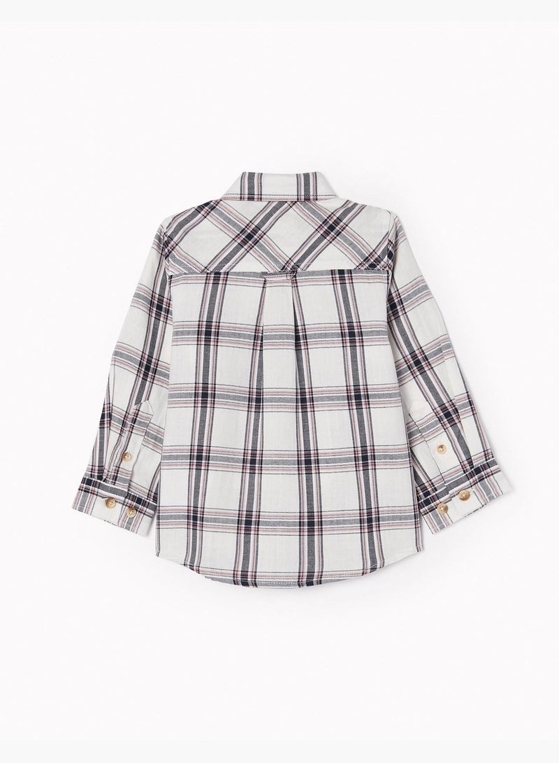 Zippy Cotton Plaid Shirt For Baby Boys