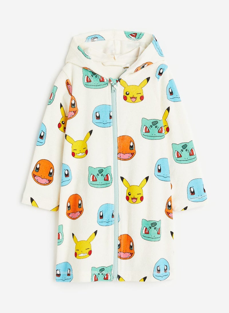 Kids Pokemon Print Hoodie Gown