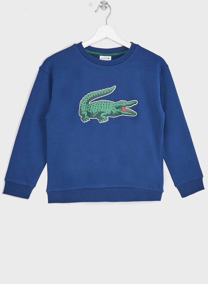 Kids Crocodile Crew Neck Sweatshirt