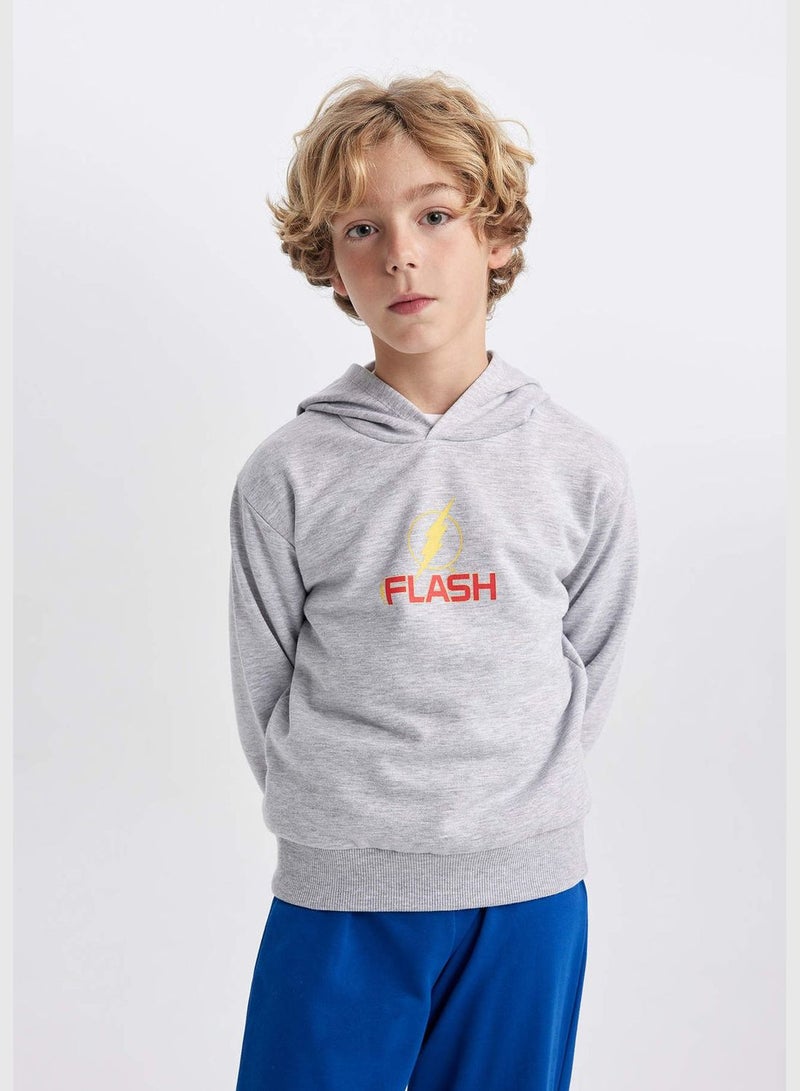 Boy The Flash Licenced Crew Neck Long Sleeve Knitted Sweatshirt