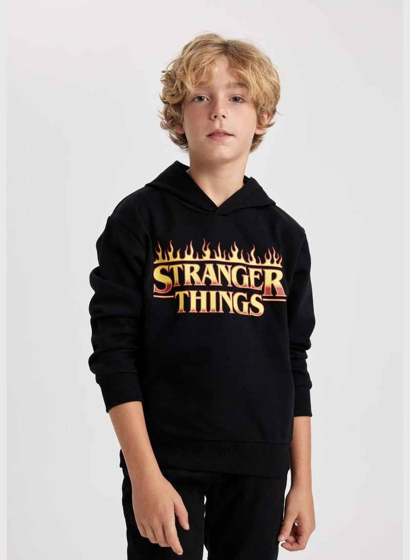 Boy Stranger Things Licenced Crew Neck Knitted Sweatshirt